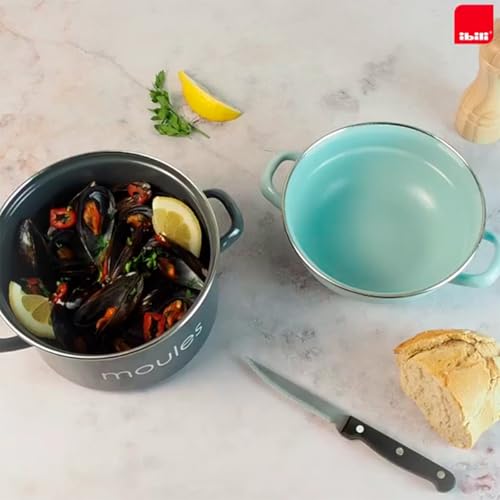 Casserole à moules turquoise pour vos repas de la mer conviviaux - 6