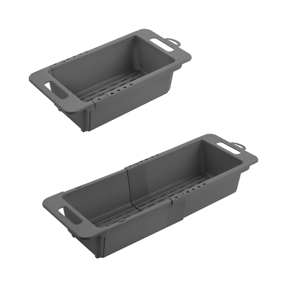Metaltex Drain-Flex kosz do mycia naczyń – wysuwany 35-52 cm, wytrzymały i lekki