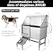PeacefulHues 50 Inch Dog Washing Station, Stainless Steel Pet Grooming Tub with Stairs, Faucet & Sprayer, Non-Slip Bathing Station for Large Medium Small Dogs