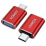 USB C to USB Adapter [2-Pack], Thunderbolt 3 to USB 3.0 OTG Adapter Compatible MacBook Pro,Chromebook,Pixelbook,Microsoft Surface Go,Galaxy S8 S9 S10 Plus,Note 8 9,LG V35 G7 G6 Thinq,Pixel 2 3(Red)