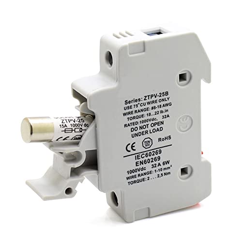 Porte-fusible solaire PV 1000V pour protection de système haute tension avec fusibles interchangeables