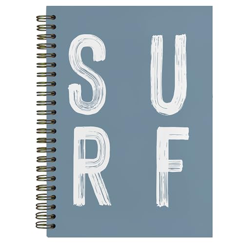 Carnet de notes à spirales Blue Beach rigide : écrivez partout sans support de bureau