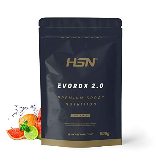 HSN Pre Entreno Evordx 2.0 (300mg de Cafeína) | Ponche de Frutas 500g | Pre Workout 100% Vegano Sin Carbohidratos Sin Gluten | BCAAs, Creatina, L-citrulina, Arginina AKG, Extracto de Remolacha