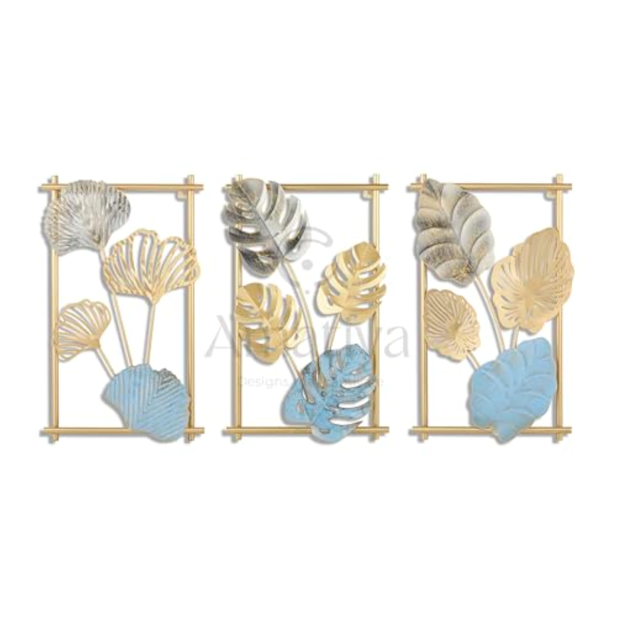 Metal Wall Decor - Ginkgo Monstera Leaf Wall Art Sculpture