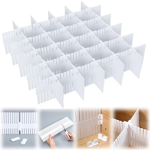 Blosssound 15Pcs Drawer Divider Adjustable Drawer Organizer 15