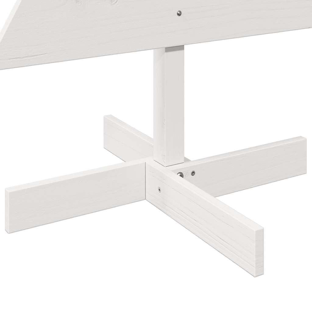 Tidyard Árbol de Navidad de madera para decoración blanca 120 cm pino macizo, árbol de Navidad, árbol de Navidad, montaje rápido para hogar, oficina, fiesta, decoración