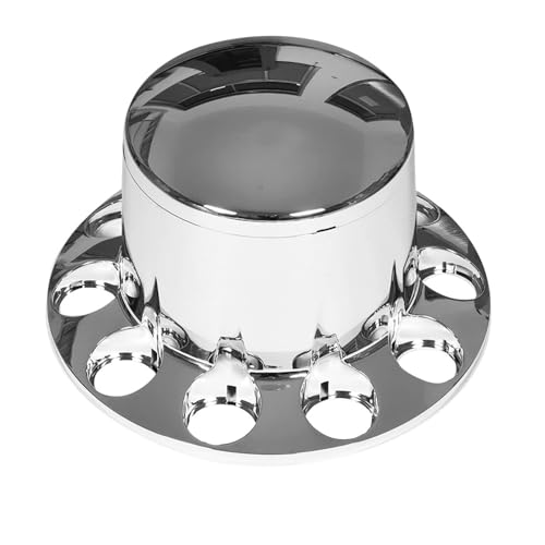 SEBLAFF Set of 4 Rear Wheel Axle Hub Cover Kit 33mm Nut Covers Replacement for semi-Truck 22.5 in and 24.5 in Wheels Chrome ABS Plastic by SEBLAFF - Image 2