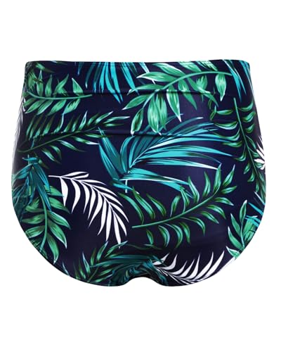 Image of Tempt Me Women High Waisted Bikini Bottom Retro Ruched Swim Bottom Shirred Tankinis Brief