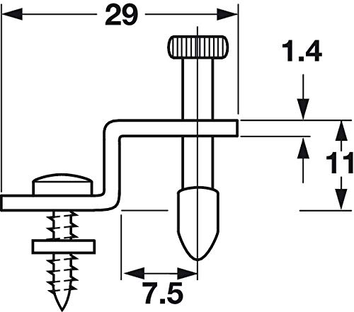 Hardware Bronzed Adjustable Glass Retainer Clip for Multiple Thicknesses (10)