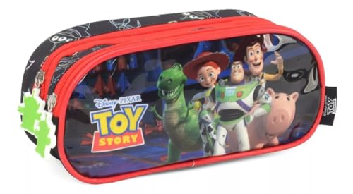 Estojo Escolar Duplo Toy Story 2 Ziper Vermelho - Luxcel