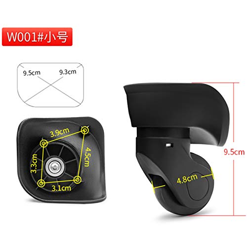 Suitcase Wheel Plastic Universal Luggage Wheel PVC Luggage Replacement Uprade Wheels Accessory A Pair YF-W001#-S2