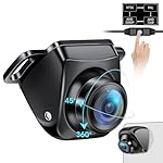 AHD 1080P Backup Camera 【4 Signal Switch】 360° Rotatable Back up Camera for Cars 170° Reverse Camera Night Vision IP69K Waterproof Front/Side/Rear View Camera for Truck/RV/Vehicle, 2 Back Covers