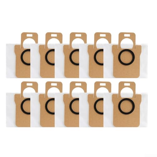Lot de 10 sacs à poussière jetables pour aspirateur robot 6Max 6Pro, recharges de station vide automatique avec grande capacité de 3,5 L, sacs filtrants non tissés soufflés par fusion pour une capture