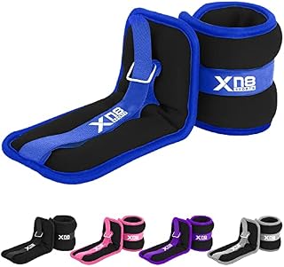 Xn8 Neoprene Ankle Weights Strap 0.5kg-3kg Pair Legs Weight For Running-Jogging-Walking- Aerobics-Exercise-Gymnastics-Fitness