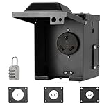 RVINGPRO 30 Amp RV Outlet Box Pre-Drilled, 125 Volt NEMA TT-30R RV Plug, ETL Listed, Enclosed Lockable Weatherproof Outdoor Electrical Receptacle Panel for RV/EV Camper Travel Trailer, Black