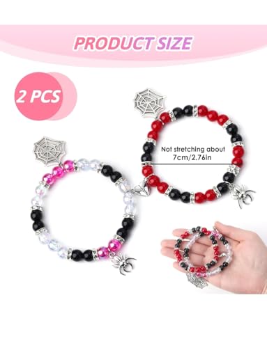 Image of Spiderman Kitty Magnetic Friendship Bracelets, Couple's Bracelets, Valentine's Day Gifts for BFF, BF, GF, Women, Men, Girls, Kids