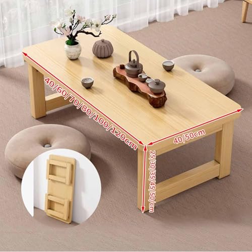 Mesa de centro pequeña de madera de 70 cm para aprovechar espacios estrechos 8