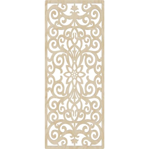 Image of Buel Decorative Pierced Fretwork Wood Wall Panels, 17 3 /8 inchW x 44 3 /8 inchH x 1 /4 inchT, Birch