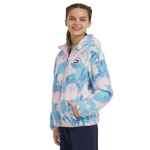 Image of Eddie Bauer Girls' Quest Plush High Pile Faux Sherpa Hooded Jacket