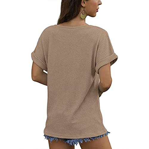 T-Shirt Motif Gaufré Coupe Ample pour Éviter la Transpiration en Été - 5