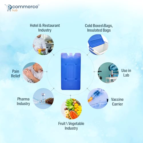 Image of Ice Gel Pads Packs, Sealed & Leak-Proof Packs,Long-Lasting Ice Packs for Pain Relief Therapy, Cooler Packs, Multipurpose Use Hot & Cold Gel Packs Pads, 400ML Each,Set of 3,Multicolors.