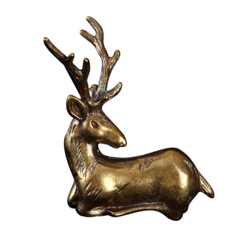 1673】金属工芸◇鹿 置物 幅30cm 高さ16cm アンティーク インテリア