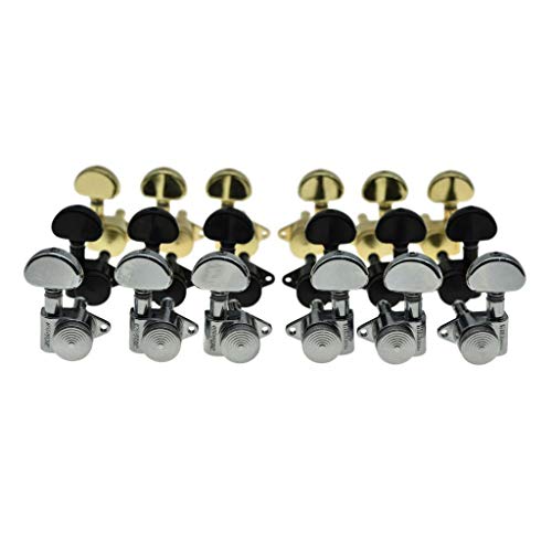 Wilkinson Locking Tuners 3X3 Roto Style Full Size Locking Guitar Tuners Tuning Keys Pegs Guitar Machine Heads For Usa Les Paul Or Acoustic Guitars Black #TOP7