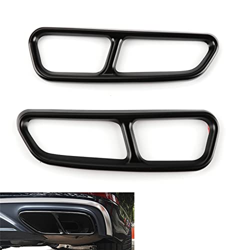 Rilycay Cubierta de tubo de escape de acero inoxidable, cubierta de punta de tubo de escape cromado para Audi A6 A7 C7 A12 Cover