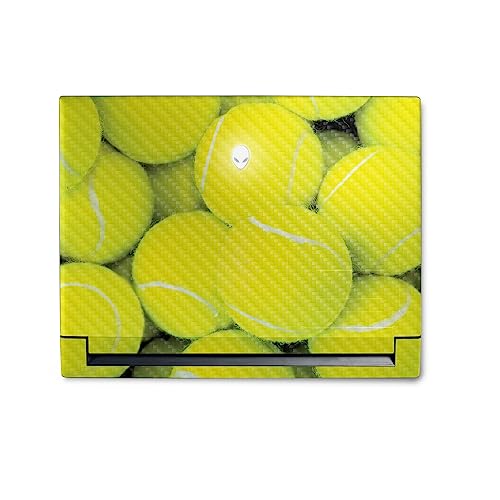 Image of MightySkins Carbon Fiber Skin Compatible With Alienware M18 R1 (2023) Full Wrap Kit - Tennis Is Life | Protective Durable Textured Carbon Fiber Finish | Easy To Apply & Change Styles | Made in the USA