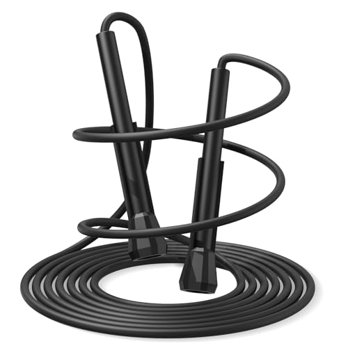 flintronic Speed Jumping Rope, Comba de Saltar de Longitud Ajustable con Mango Antideslizante, Sistema de Doble Rodamiento, Ideal para Fitness, Boxeo, Crossfit y Otros Deportes