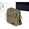 Canvas Small Messenger Bag for Men Women, Casual Shoulder Bag Chest Bag Travel Carry Bag With Small Accessories Case2 Pack