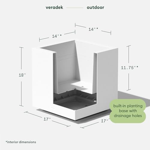 Image of Veradek Block Series Cube Planter - Square Outdoor Planter
