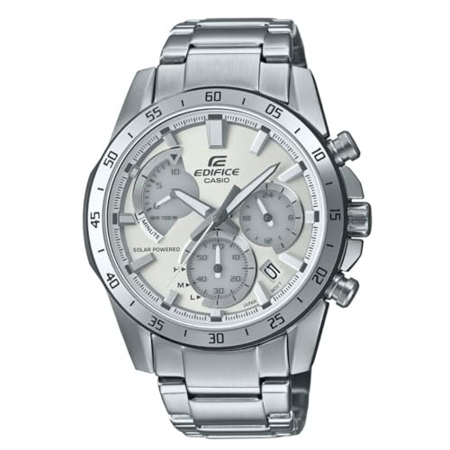 Image of Casio Edifice Solar Chronograph Analog Silver Dial Men EQS-930MD-8AVUDF (ED528)