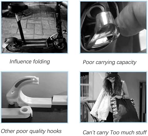 Scooter Front Hook, Multifunctional Hook Accessories, Electric Scooter Hook, Storage Bag Hook Suitable for Xiaomi M365/M187/Pro Electric Scooter