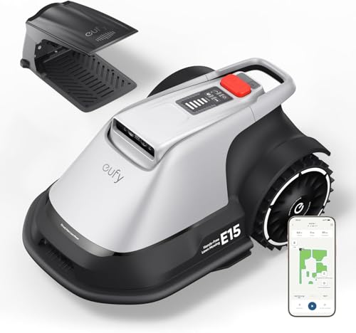 Image of eufy E15 Robot Lawnmower, Wire-Free, Auto-Mapping, 800 m Coverage, 3D Obstacle Avoidance,