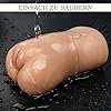 Masturbieren, 2 in 1Taschenmuschi, Realistische Pocket Pussy Sexy Doppelkanal kompakt Vagina Anal Tragbare 3D Masturbatoren, Erotik sex spielzeug für die männer solo (Milchteefarbe) #4