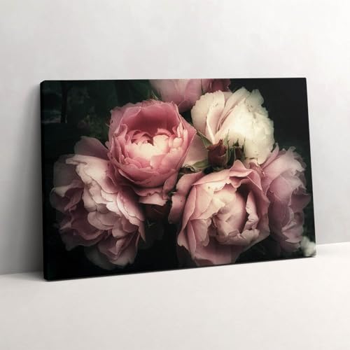 Image sur toile bouquet de roses vintage - Impression d'art fine