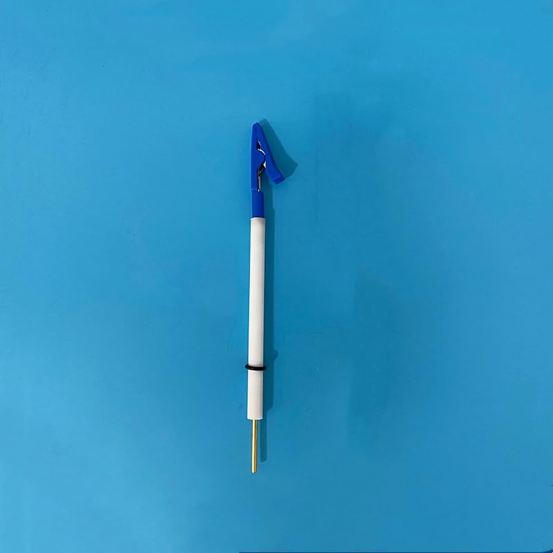 Platin-Arbeitselektrodenklemme, elektrochemische Krokodilklemme | 8 x 80 mm Stab, abnehmbare Klemme for elektrochemische Experimente im Labor.(10mm)