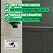 Aufkleber Set "Achtung! Videoüberwachung!", 2 Stück, 15 x 10 cm, selbstklebende Folie, Sticker zum Kleben für Innen- und Außenbereich, Video Überwachung Hinweisfolie, Kamera Video Warnhinweis Schild