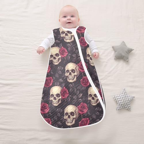 Image of vvfelixl Bright Funny Dinosaurs Baby Sleeping Bag Sleep Sack,Baby Wearable Blanket Sleep Suit for 0-6 Months