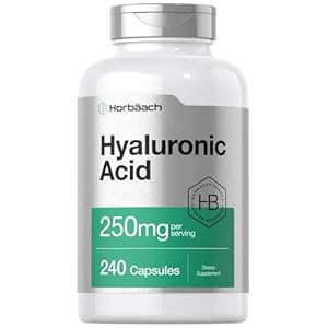 Hyaluronic Acid Capsules | 250 mg | 240 Count | Non-GMO and Gluten Free Supplement | by Horbaach