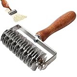 Gitterschneider -Gebäckwerkzeug Zieh Netzspitzenkrustenschneider mit hölzernen Griff leicht zu reinigen, das Teigwerkzeug mit glattem Drehen für Kuchen, Kekse und Pizza