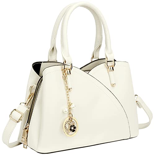 Image of KKXIU Triple Compartments Purses and Handbags for Women Fashion Ladies Satchel Shoulder Top Handle Bag