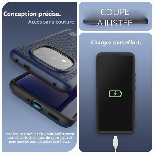 Coque Xiaomi Redmi Note 14 Pro+抗震防摔双层保护壳 蓝色 - 5
