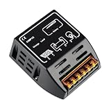 Happyyami Regolatore di Carica Solare 12v 10a Portatile Protezione da Sovraccarico in Abs per Fotovoltaico Compatto