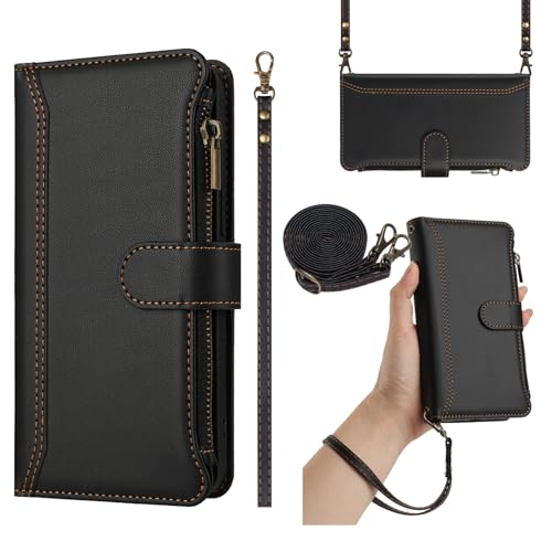 Coque Infinix Hot 50 4G SHIEID en cuir PU avec porte-cartes et fermeture éclair