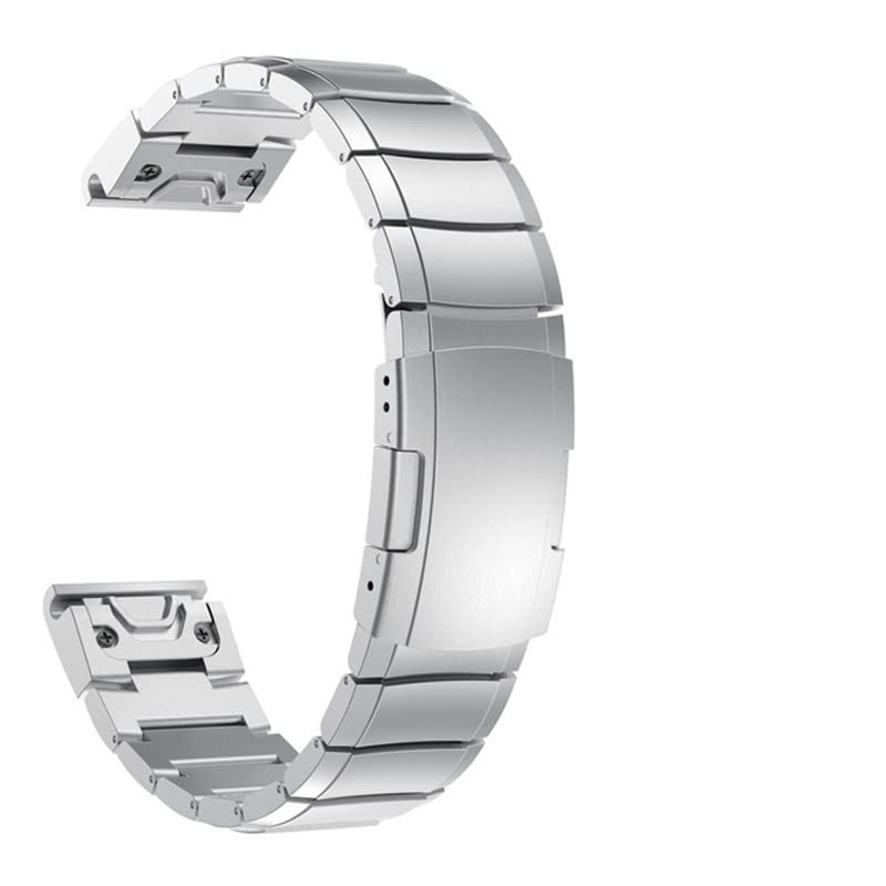 Bracelet de montre en acier inoxydable anti-irritation pour remplacer le silicone Fenix 6 5