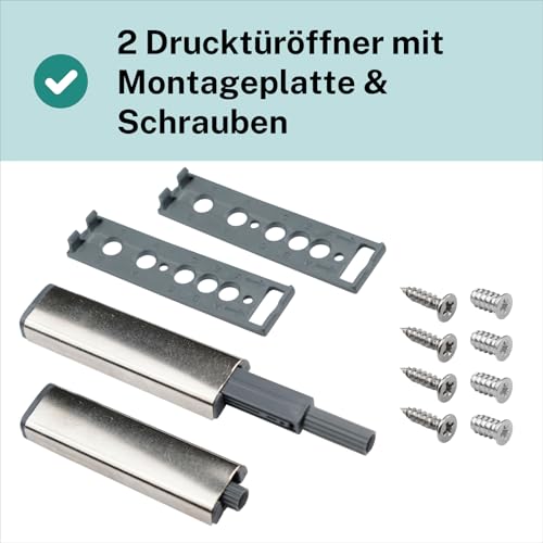 Drucktüröffner passend als Ersatzteil für IKEA UTRUSTA METOD Schrank Push to Open Schranktür Türdämpfer (2 Stück)