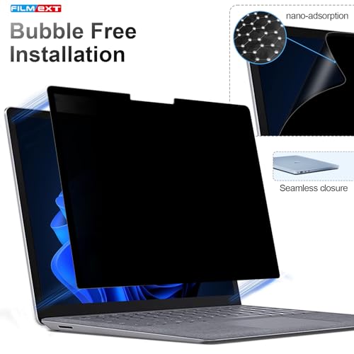 Image of FILMEXT Privacy Screen for Microsoft Surface Laptop 13.8 inch 7th Gen | Model 2036 / 2107, Anti-Spy Filter Anti-Glare (for Surface Laptop 7th 13.8 inch Privacy Screen Protector 2024)