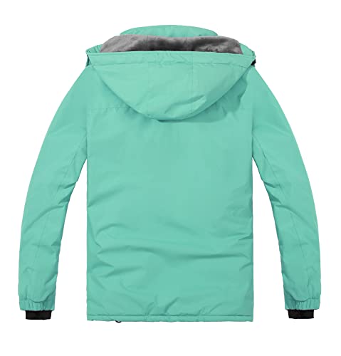 Image of Women's Waterproof Ski Jacket Mountain Rain Winter Coat Windproof Skin Hooded Jacket